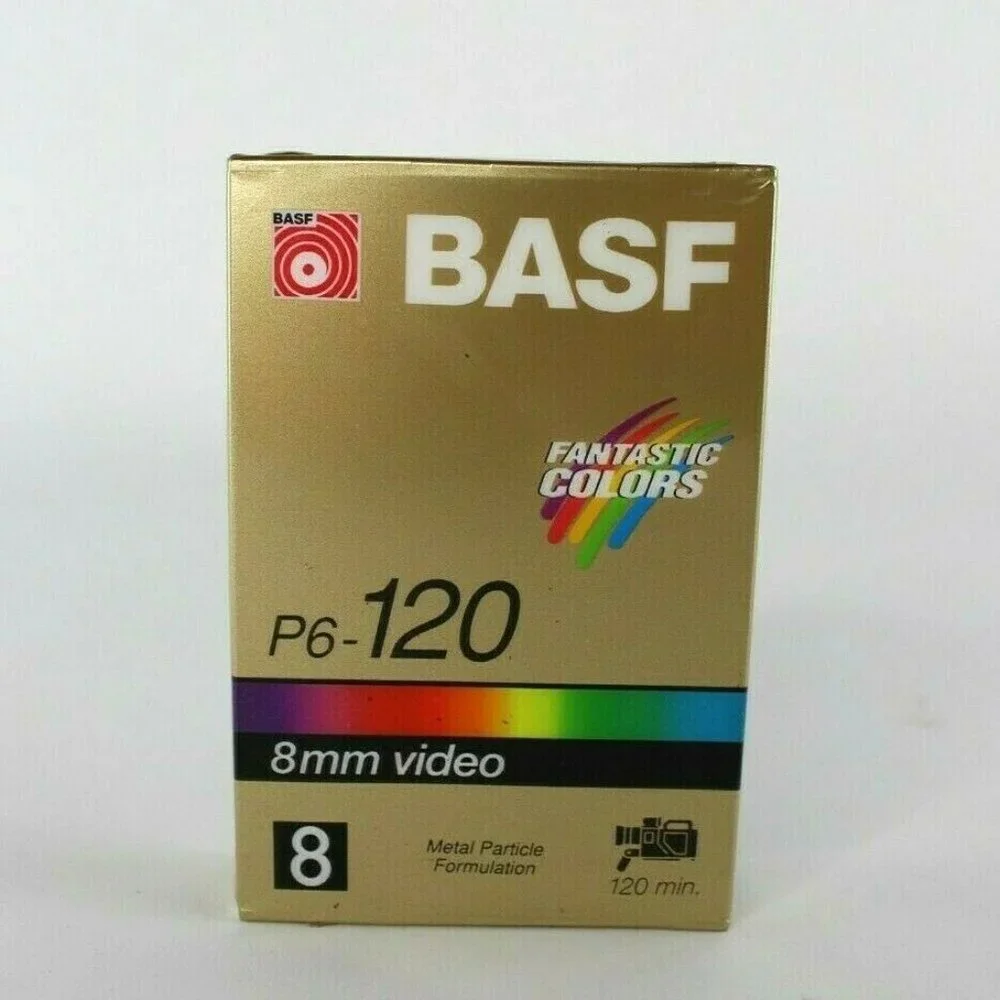 BASF P6-120. 8MM VIDEO 120 MIN SP 240 MIN LP New Sealed